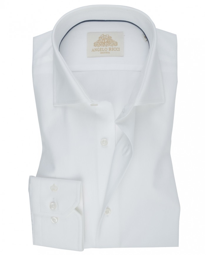 Chemise Homme en popeline italienne, coupe regular fit,