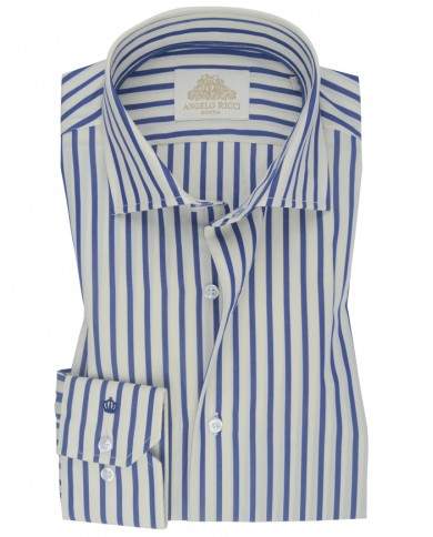 Chemise Homme en popeline italienne, coupe regular fit,