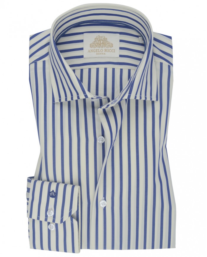 Chemise Homme en popeline italienne, coupe regular fit,