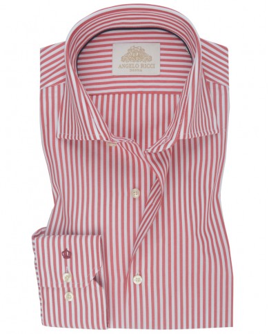 Chemise Homme en popeline italienne, coupe regular fit,