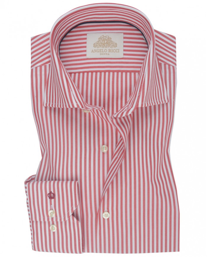 Chemise Homme en popeline italienne, coupe regular fit,