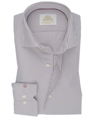 Chemise Homme en popeline italienne, coupe regular fit,