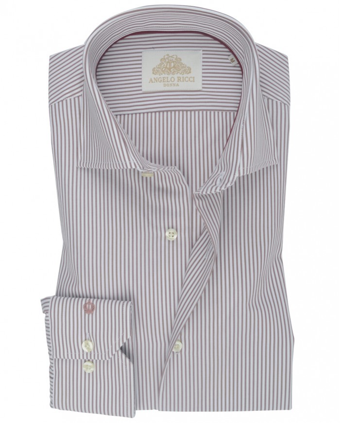 Chemise Homme en popeline italienne, coupe regular fit,