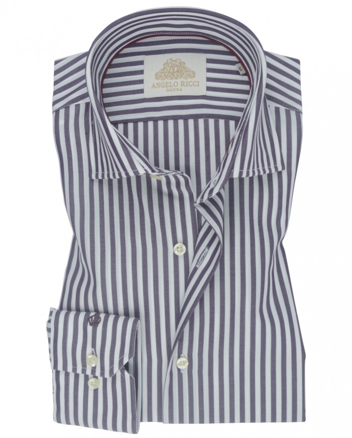 Chemise Homme en popeline italienne, coupe regular fit,