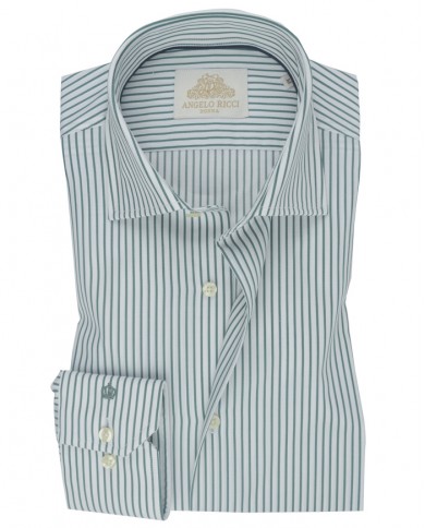 Chemise Homme en popeline italienne, coupe regular fit,