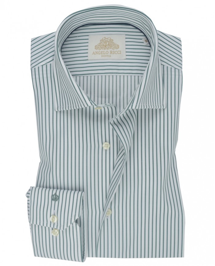 Chemise Homme en popeline italienne, coupe regular fit,