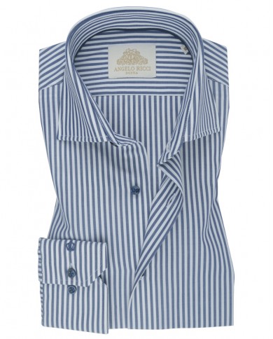 Chemise Homme en popeline italienne, coupe regular fit,