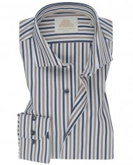 Chemise Homme en popeline italienne, coupe regular fit,