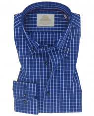 Chemise Homme en popeline italienne, coupe regular fit,