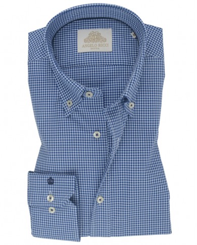 Chemise Homme en popeline italienne, coupe regular fit,
