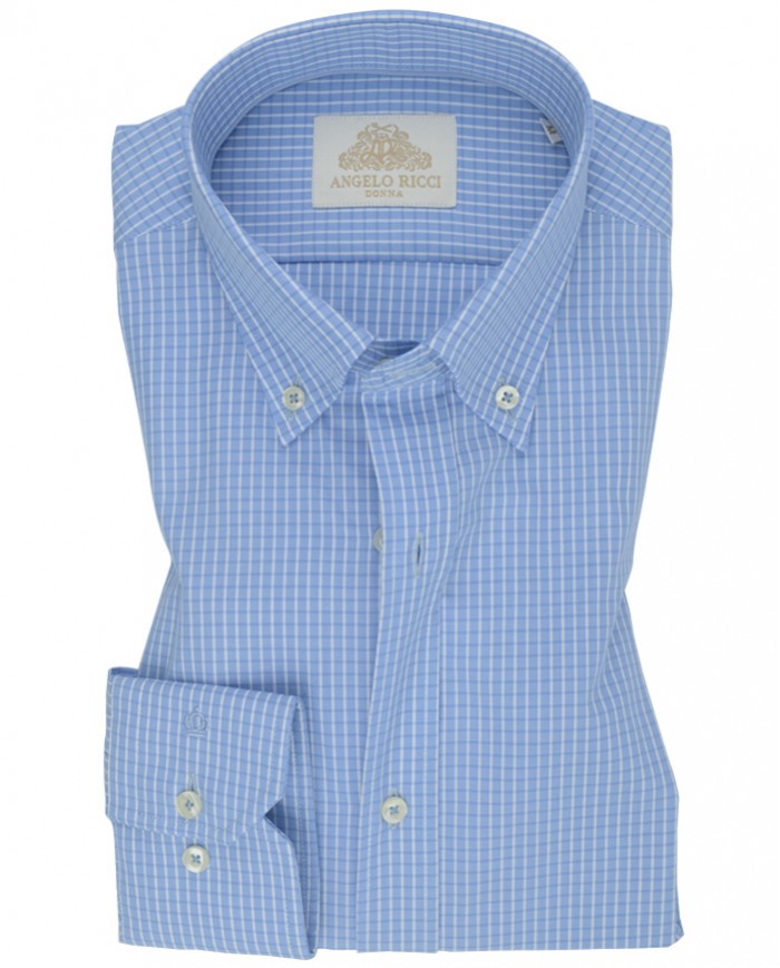 Chemise Homme en popeline italienne, coupe regular fit