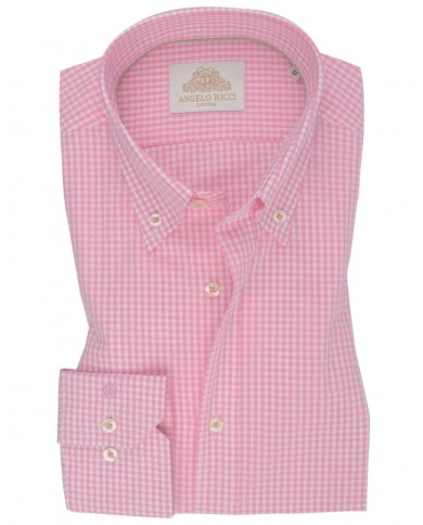 Chemise Homme en popeline italienne, coupe regular fit,