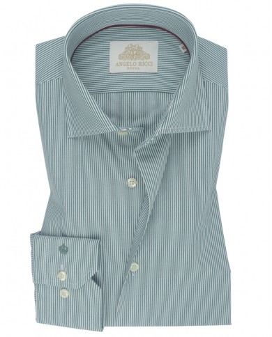 Chemise homme en popeline italienne, coupe regular fit,