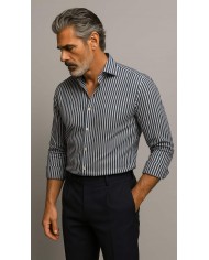 Chemise Homme en twill italien, coupe regular fit,