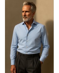 Chemise homme en twill italien, coupe regular fit