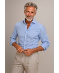 Chemise Homme en popeline Italien,coupe regular fit,