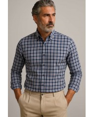 Chemise homme en coton italien, coupe regular fit