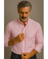 Chemise Homme en popeline italienne, coupe regular fit,