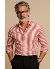 Chemise Homme en twill italien, coupe regular fit,