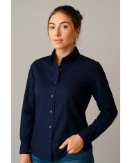 Chemise Angelo Ricci Regular Fit en Oxford - Bleu Azur