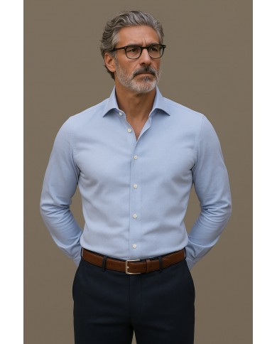 Chemise Homme en popeline Italien,coupe regular fit,