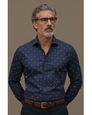 Chemise Homme Angelo Ricci Regular Fit en Twill Royale - Rose Clair