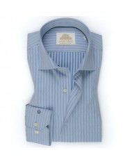 Chemise bleue à Rayures grises