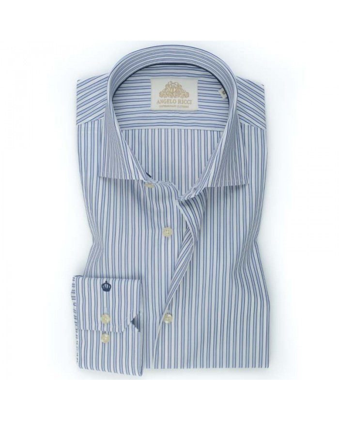 Chemise blanche à Rayures bleues