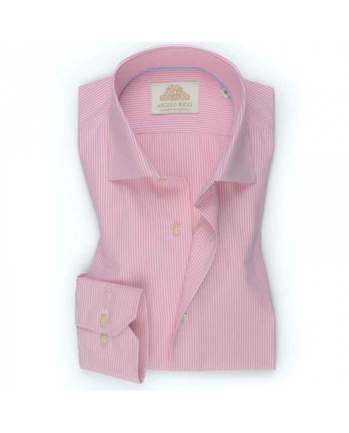 Chemise Homme en popeline italienne, coupe regular fit,