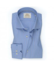 Chemise Homme en popeline italienne, coupe regular fit,