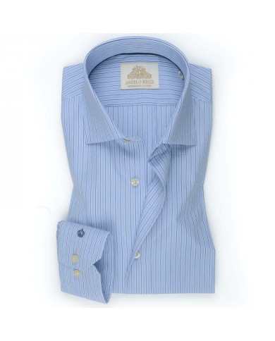 Chemise à rayures bleu nuit