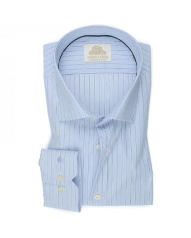 Chemise blanche à Rayures bleu royal