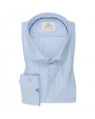 Chemise blanche à Rayures bleu