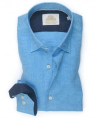 chemise en Lin bleu ciel