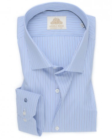 Chemise bleue à Rayures bleu foncé