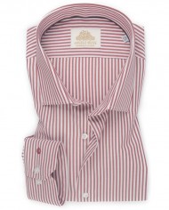 Chemise Blanche à Rayures rouges et bleu