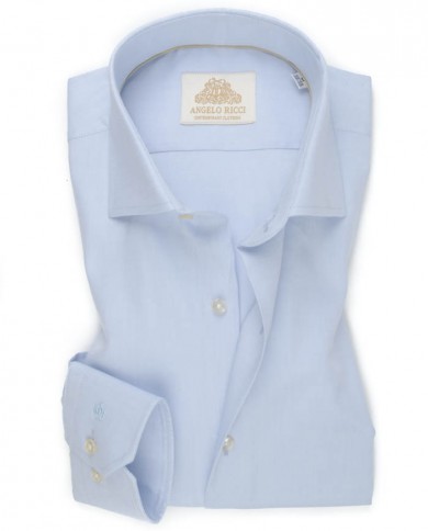 Chemise  Unie en Oxford Bleu