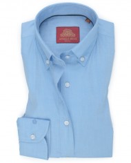Chemise Angelo Ricci femme Regular Fit en Oxford - Bleu Azur