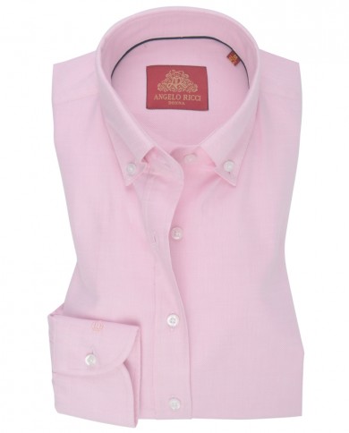 Chemise Femme Angelo Ricci Regular Fit en Oxford - Rose Clair
