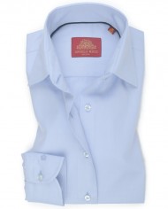 Chemise Femme Angelo Ricci Regular Fit en Twill Royale - Bleu Ciel