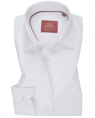 Chemise Femme Angelo Ricci Regular Fit en Twill Royale - Blanc Pur