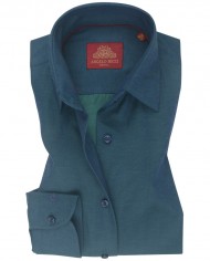 Chemise Femme Angelo Ricci Regular Fit en Twill Royale - Vert Émeraude