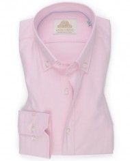 Chemise Homme Angelo Ricci Regular Fit en Oxford Uni - Rose Pâle