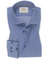 copy of Chemise Homme Angelo Ricci Regular Fit en Tissu Imprimé - Bleu Clair et Marine